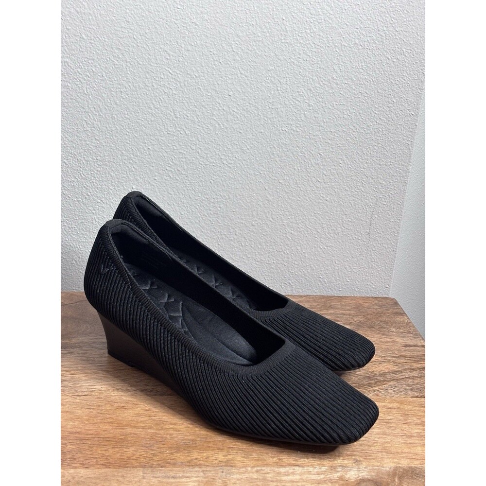 Vivaia Margot Pro Wedge Heel Women's Size 10/41.5 Square Toe Black